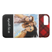Aangepaste foto- en naamachtergrond van Wallace Case-Mate iPhone Case (Achterkant (Horizontaal))