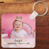 Aangepaste foto en naamDe eerste verjaardag van he Sleutelhanger (Achterkant)