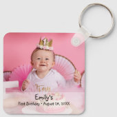 Aangepaste foto en naamDe eerste verjaardag van he Sleutelhanger (Achterkant)