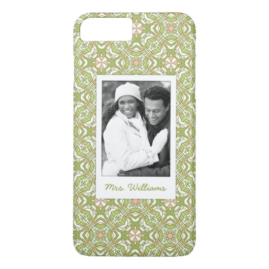 Aangepaste foto- en naamretro-achtergrond 2 Case-Mate iPhone case (Achterkant)