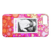 Aangepaste foto- en naamretroscycli Case-Mate iPhone case (Achterkant (Horizontaal))