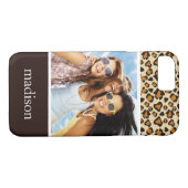 Aangepaste foto- en naamsonderhuidpatroon Case-Mate iPhone case (Achterkant (Horizontaal))