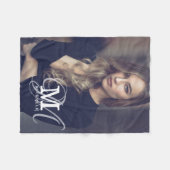 Aangepaste foto- en naamtypografie fleece deken (Voorkant (Horizontaal))