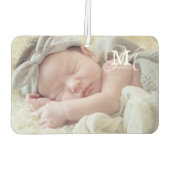 Aangepaste foto- en naamtypografie luchtverfrisser (Achterkant)