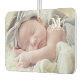 Aangepaste foto- en naamtypografie luchtverfrisser (Links)