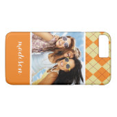 Aangepaste foto- en naamzwevende achtergrond Case-Mate iPhone case (Achterkant (Horizontaal))