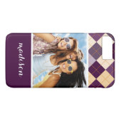 Aangepaste foto- en naamzwevende achtergrond Case-Mate iPhone case (Achterkant (Horizontaal))