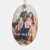 Aangepaste foto en/of tekst keramisch ornament (Links)