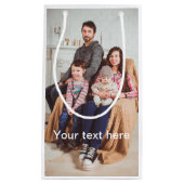 Aangepaste foto en/of tekst klein cadeauzakje (Voorkant)