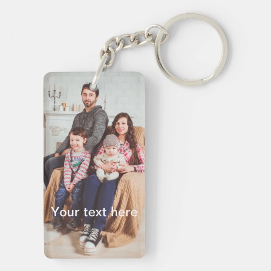 Aangepaste foto en/of tekst sleutelhanger (achterkant)