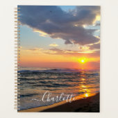 Aangepaste foto en optionele gepersonaliseerde tek planner (Voorkant)