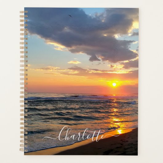 Aangepaste foto en optionele gepersonaliseerde tek planner (Voorkant)