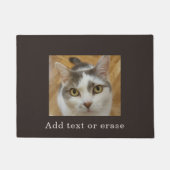 Aangepaste foto en optionele tekst gepersonaliseer deurmat (Voorkant)