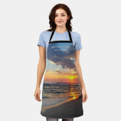 Aangepaste foto en optionele tekst op maat schort (Gedragen)