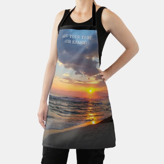 Aangepaste foto en optionele tekst op maat schort (Insitu)