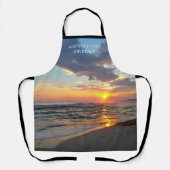 Aangepaste foto en optionele tekst op maat schort (Voorkant)