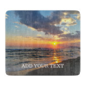 Aangepaste foto en optionele tekst op maat snijplank (Voorkant)