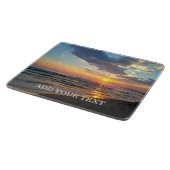 Aangepaste foto en optionele tekst op maat snijplank (Hoek)