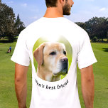 Aangepaste foto en optionele tekst op maat t-shirt<br><div class="desc">Upload een foto, pas de tekst aan en creëer eenvoudig uw gepersonaliseerde foto-T-shirt. Klik op ONTWERP BEWERKEN om de tekstkleur te wijzigen. U kunt dit ONTWERP OVERDRAGEN op andere Zazzle-producten en aanpassen aan de meeste Zazzle-items. Standaard Studio-design zijn gemaakt in hoge-resolutieafbeeldingen voor professionele afdrukken. Dank u voor het kiezen van...</div>