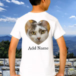 Aangepaste foto en optionele tekst op maat t-shirt<br><div class="desc">Upload een foto, pas de tekst aan en creëer eenvoudig uw gepersonaliseerde foto-T-shirt. Klik op BEWERKEN om de tekstkleur te wijzigen. U kunt DIT ONTWERP OVERDRAGEN op andere Zazzle-producten en het aanpassen aan de meeste Zazzle-items. Standaard Studio-design zijn gemaakt in een grafische oplossing met hoge resolutie voor een professionele afdruk....</div>