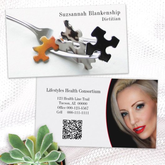 Aangepaste foto- en QR-code, gezondheids-professio Visitekaartje
