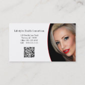 Aangepaste foto- en QR-code, gezondheids-professio Visitekaartje (Achterkant)