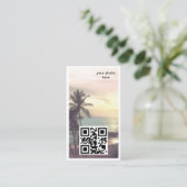 Aangepaste foto en QR-visitekaartje Visitekaartje (Staand voorkant)