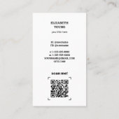 Aangepaste foto en QR-Visitekaartje Visitekaartje (Achterkant)