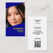 Aangepaste foto en QR-Visitekaartje Visitekaartje (Voorkant / Achterkant)