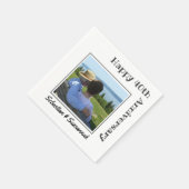 Aangepaste foto en speciale bruiloft Jubileum Servet (Hoek)