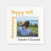 Aangepaste foto en speciale bruiloft Jubileum Servet (Voorkant)