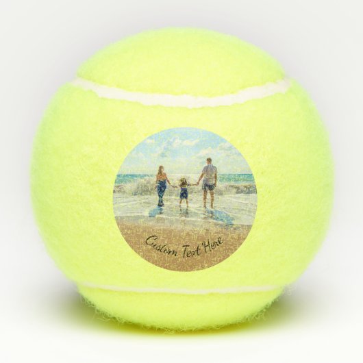 Aangepaste foto- en tekentafels - Uw ontwerp Tennisballen (Achterkant)
