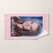 Aangepaste foto en tekst Aangepaste pad Handdoek (Handdoek)