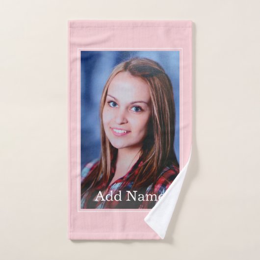 Aangepaste foto en tekst Aangepaste pad Handdoek (Handdoek)