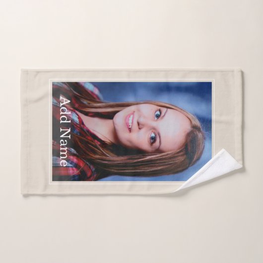 Aangepaste foto en tekst Aangepaste pad Handdoek (Handdoek)