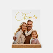 Aangepaste foto en tekst acryl bord (Voorkant)