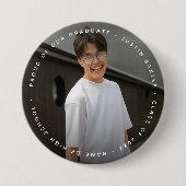 Aangepaste foto en tekst Afstuderen Ronde Button 7,6 Cm (Voorkant)