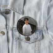 Aangepaste foto en tekst Afstuderen Ronde Button 7,6 Cm (In situ)