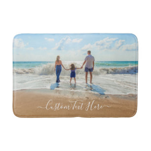 Aangepaste foto en tekst badmat Uw eigen ontwerp