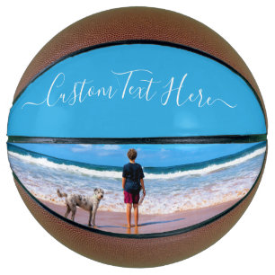 Aangepaste foto en tekst basketbal uw eigen ontwer