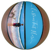 Aangepaste foto en tekst basketbal uw eigen ontwer (Verticaal)