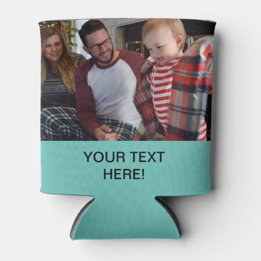 Aangepaste foto en tekst blikjeskoeler (Voorkant)