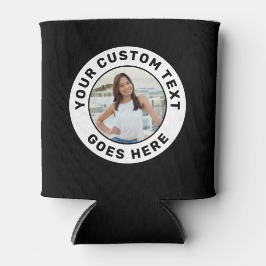 Aangepaste foto en tekst blikjeskoeler (Voorkant)