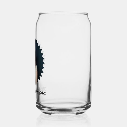 Aangepaste foto en tekst blikvorm glas (Links)