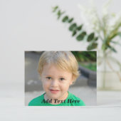 Aangepaste foto en tekst briefkaart (Staand voorkant)