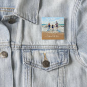 Aangepaste foto- en tekst-Button Vierkante Button 5,1 Cm (In situ)