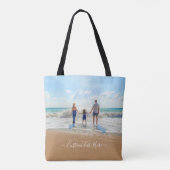 Aangepaste foto en tekst Canvas tas Uw eigen ontwe (Achterkant)