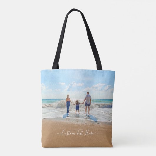 Aangepaste foto en tekst Canvas tas Uw eigen ontwe (Achterkant)