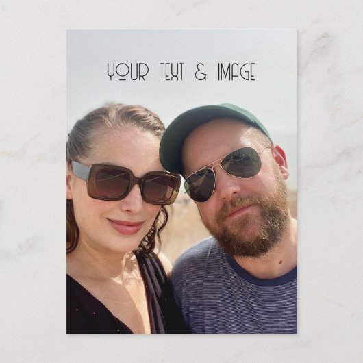 Aangepaste foto en tekst creëer uw eigen art deco briefkaart (Voorkant)