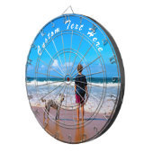 Aangepaste foto en tekst dartbord met uw foto's (Voorkant Rechts)